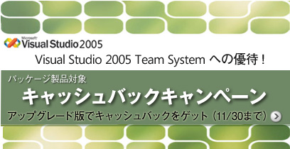Visial Studio 2005 Team System 優待キャンペーン